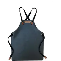 Xapron Kids leren (BBQ) schort - kleur Black (zwart)