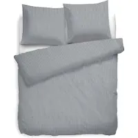 Heckett & Lane Heckett&Lane Uni Stripe Dekbedovertrek Glacier grey