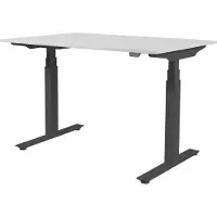 Schaffenburg Zit Sta Bureau - Plus Elek 140x80 krijtwit -zwart frame