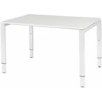 Schaffenburg Verstelbaar Bureau - Domino 120x80 wit - wit frame