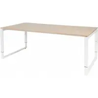 Schaffenburg Vergadertafel - Verstelbaar - 200x100 Havana Kersen - wit frame
