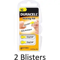 Duracell 12 Stuks (2 Blisters a 6 st) Hearing Aid DA10 1.4V niet-oplaadbare batterij