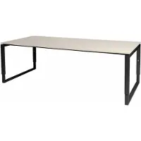 Schaffenburg Vergadertafel - Verstelbaar - 220x100 Eiken - zwart frame
