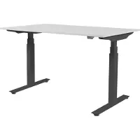 Schaffenburg Zit Sta Bureau - Plus Elek 160x80 krijtwit - zwart frame