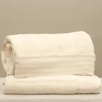 Cottoncounts Handdoeken Maui naturel (creme) 50x100 cm per set van 2 stuks