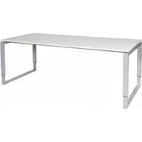 Schaffenburg Verstelbaar Bureau - Domino Plus 200x90 wit - alu frame
