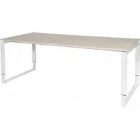 Schaffenburg Verstelbaar Bureau - Domino Plus 200x90 Eiken - wit frame