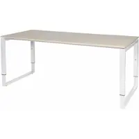 Schaffenburg Verstelbaar Bureau - Domino Plus 180x80 Eiken - wit frame
