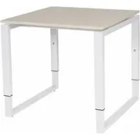 Schaffenburg Verstelbaar Bureau - Domino Plus 80x80 Eiken - wit frame