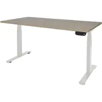 Schaffenburg Dextro Plus Zit-sta-bureau Rechthoekig Eiken T-Voet 1.600 (B) x 800 (D) x 645 (H) mm Melamine