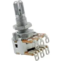 AllParts Balance Poti 2x250 kOhm Riffelas, centerclick - Potentiometer voor gitaar