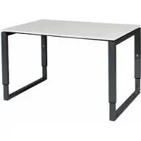 Schaffenburg Verstelbaar Bureau - Domino Plus 120x80 wit - zwart frame