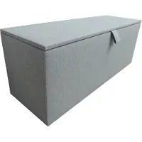 Slaaploods.nl Zitbank Met Opbergruimte en Deksel - 140x40x45 cm - Stof Grijs