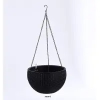 Brulo hangende plantenbak met reservoir en water-indicator_zwart
