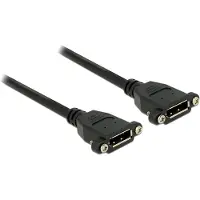 DeLOCK DisplayPort inbouwadapter (v-v) - versie 1.2 (4K 60Hz) / zwart - 0,25 meter