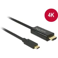 DeLOCK Premium USB-C naar HDMI kabel met DP Alt Mode (4K 30 Hz) / zwart - 3 meter