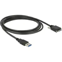 DeLOCK 83599 USB-kabel USB-A stekker, USB-micro-B stekker 3.00 m Zwart