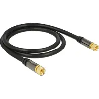 DeLOCK F-connector kabel Coax - Afscherming: Dubbelvoudig - verguld