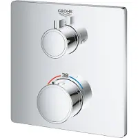 GROHE Grohtherm thermostatische inbouw douchekraan - Douche/Bad omstelling - Chroom