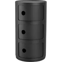 Kartell Componibili Gerecycleerde Opslageenheid 3 Doors | Black