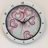 KINGHOFF Wandklok Purle Heart Modern Design