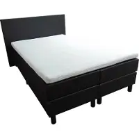 Slaaploods.nl Anda - Boxspring inclusief matras - 180x210 cm - Kunstleer - Zwart
