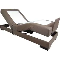Slaaploods.nl Single - Elektrisch Boxspring Onderstel - 100x200x40 cm - Bruin