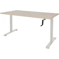 Schaffenburg Dextro Slinger Zit-sta-bureau Rechthoekig Eiken T-Voet 1.400 (B) x 800 (D) x 705 (H) mm Melamine