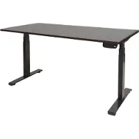 Schaffenburg Dextro Plus zit-sta bureau zwart onderstel logan eiken blad 180 x 80 cm