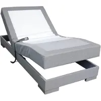 Slaaploods.nl Single - Elektrisch Boxspring Onderstel - 90x210x40 cm - Grijs