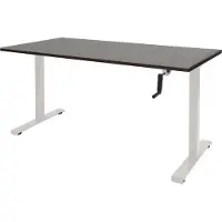 Schaffenburg Dextro Slinger Zit-sta-bureau Rechthoekig Eiken T-Voet 1.600 (B) x 800 (D) x 705 (H) mm Melamine