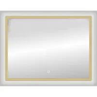 Best design Badkamerspiegel nancy isola led verlichting 100x80 cm mat goud
