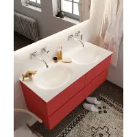 Mondiaz Vica 120cm badmeubel fire 4 lades wastafel Moon dubbel zonder kraangat