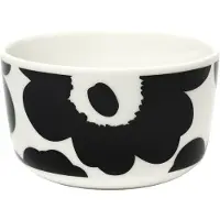 Marimekko Unikko kom 2,5 dl. Zwart-wit