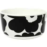 Marimekko Oiva/unikko Kom 50 Cl Zwart / Wit - Serveerkommen Steengoed Black - 070638-190