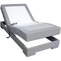 Slaaploods.nl Single - Elektrisch Boxspring Onderstel - 90x200x40 cm - Grijs