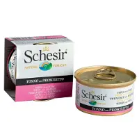 Schesir 12x Kattenvoer Tonijn en Ham in Gelei 85 gr