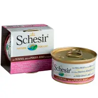Schesir 12x Complete & Balanced Kattenvoer Tonijn En Kip In Boullion 85 Gr