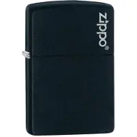Zippo Aansteker Zippo Black Matte with Logo