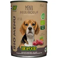 BF Petfood organic hond rund menu blik - 12x400 gr