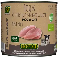 Biofood Organic Hond en Kat 100% Kip 200 gr