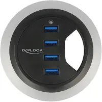 DeLOCK In-Desk Hub 4 Port USB 5 Gbps