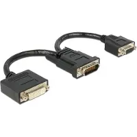 DeLOCK DMS-59 (m) naar DVI-I (v) en VGA (v) adapter - 0,20 meter