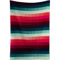 Røros Tweed Åsmund gradient deken 135x200 cm Red-turquoise