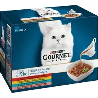Gourmet Perle Sauce Delight - Kattenvoer Natvoer - Rund Kip Tonijn & Zalm - 48 x 85 g