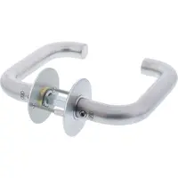 P & E P+E Deurkruk U-model op ronde rozet 8mm stift rvs geborsteld