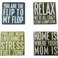 COSY&TRENDY GLASONDERZETTER 10.8X10.8CM SET 4 ASS