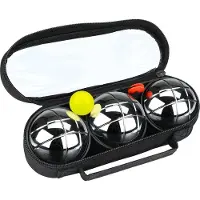 Get & go Jeu de Boules Set IV - 3 Ballen - Chroom/Zwart