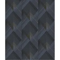 Dutch Wallcoverings Behang Galactik Dessin D.Blauw/Goud L967-01