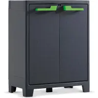 Keter Moby lage kast - 2 planken - 80x44x100 cm - Antraciet